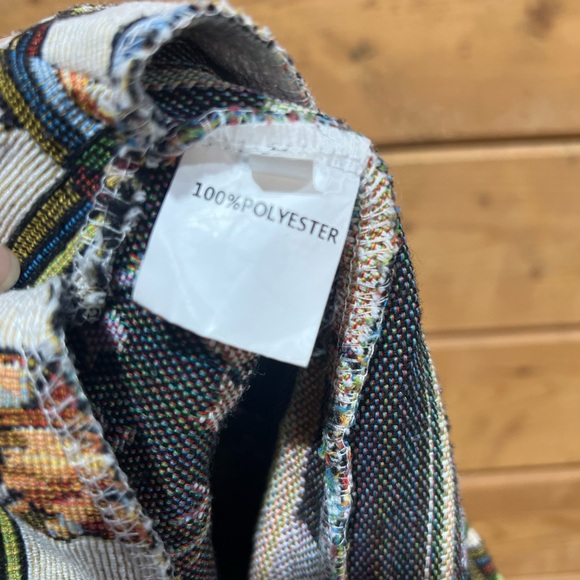 Cat Tapestry Mini Skirt XL Vintage Style Woven Novelty Kitten Print - Picture 8 of 9